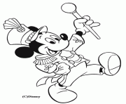 Coloriage Mickey en cheerleader