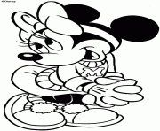 Coloriage Minnie est une souris timide