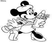 Coloriage dessin de Minnie en France