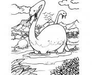 Coloriage tv dinosaure