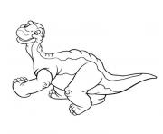 Coloriage dinosaure petit pied