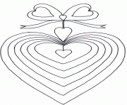 Coloriage st valentin coeurs