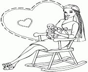 Coloriage st valentin l amour d une mere et son bebe