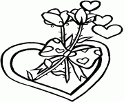 Coloriage st valentin coeurs et fleurs