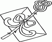 Coloriage st valentin lettre d amour