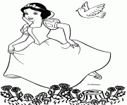 Coloriage princesse Blanche Neige