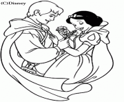 Coloriage blanche neige et le prince charmant