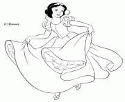 Coloriage dessin de Blanche Neige