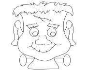 Coloriage monstre tete frankeinstein