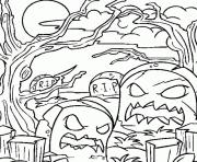 Coloriage halloween monstre