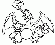 Coloriage pokemon dracaufeu y