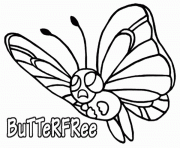 Coloriage pokemon 012 butterfree