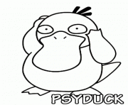 Coloriage pokemon 054 Psyduck 2