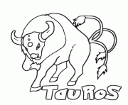 Coloriage pokemon 128 Tauros