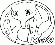 Coloriage pokemon 151 Mew ter