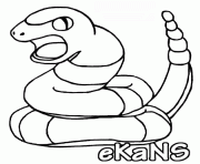 Coloriage pokemon 023 Ekans