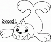 Coloriage pokemon 086 Seal