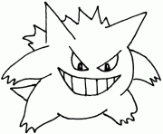 Coloriage pokemon 094 Gengar 2