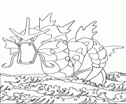 Coloriage pokemon 130 Gyarados