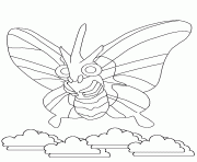 Coloriage pokemon 049 Venomoth