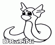 Coloriage pokemon 147 Dratini