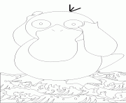 Coloriage pokemon 054 Psyduck