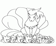 Coloriage pokemon 038 Ninetales