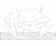 Coloriage pokemon 063 Abra