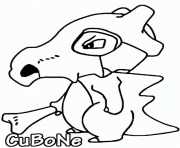 Coloriage pokemon 104 Cubone