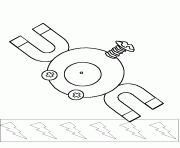 Coloriage pokemon 081 Magnemite