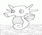 Coloriage pokemon 116 Horsea 2