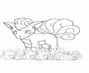 Coloriage pokemon 037 Vulpix