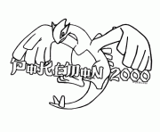 Coloriage pokemon 249 Lugia 2000