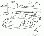 Coloriage voiture de course 1