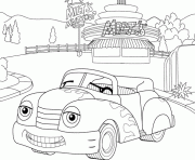 Coloriage voiture devant milt s