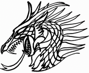 Coloriage tete de dragon