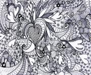 Coloriage saint valentin coeur adulte difficile