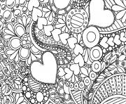 Coloriage saint valentin coeur adulte difficile 2016