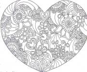 Coloriage saint valentin coeur adulte difficile mandala