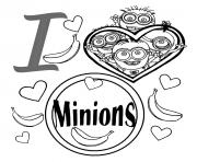 Coloriage dessin i love minions