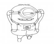 Coloriage dessin minion champion