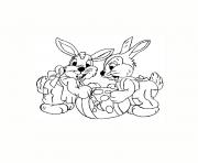 Coloriage paques lapin de paques