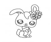 Coloriage paques pet shop lapin