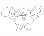 Coloriage paques lapin belier