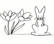 Coloriage paques lapin nain