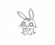 Coloriage paques lapin pet shop