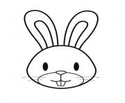 Coloriage paques tete de lapin maternelle