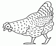 Coloriage paques une poule