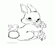 Coloriage lapin de paques