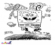 Coloriage dessin bob leponge 282